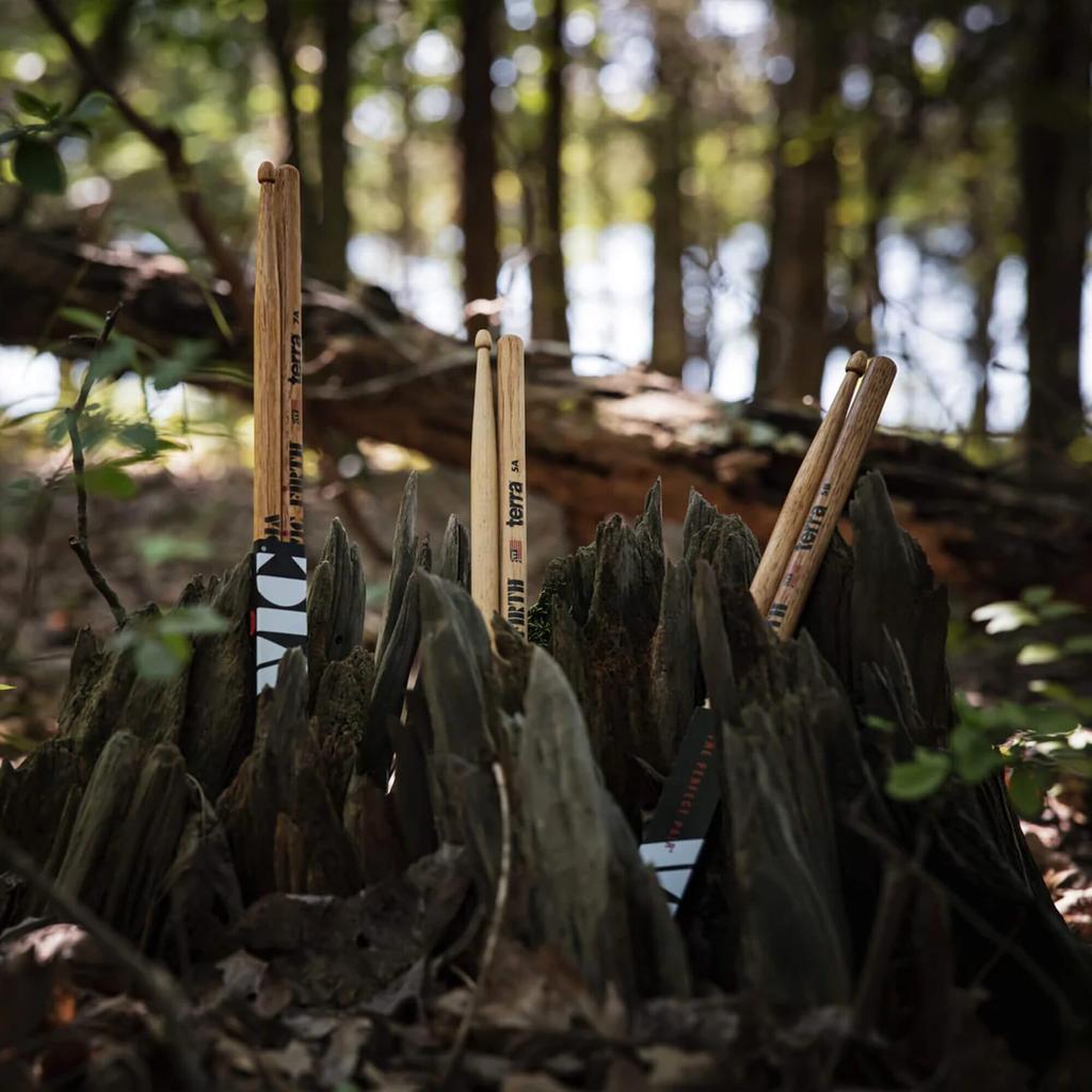 Vic Firth American Classic Terra Series Drumsticks 5AT American Hickory Wood Tip 4 Pair Pack