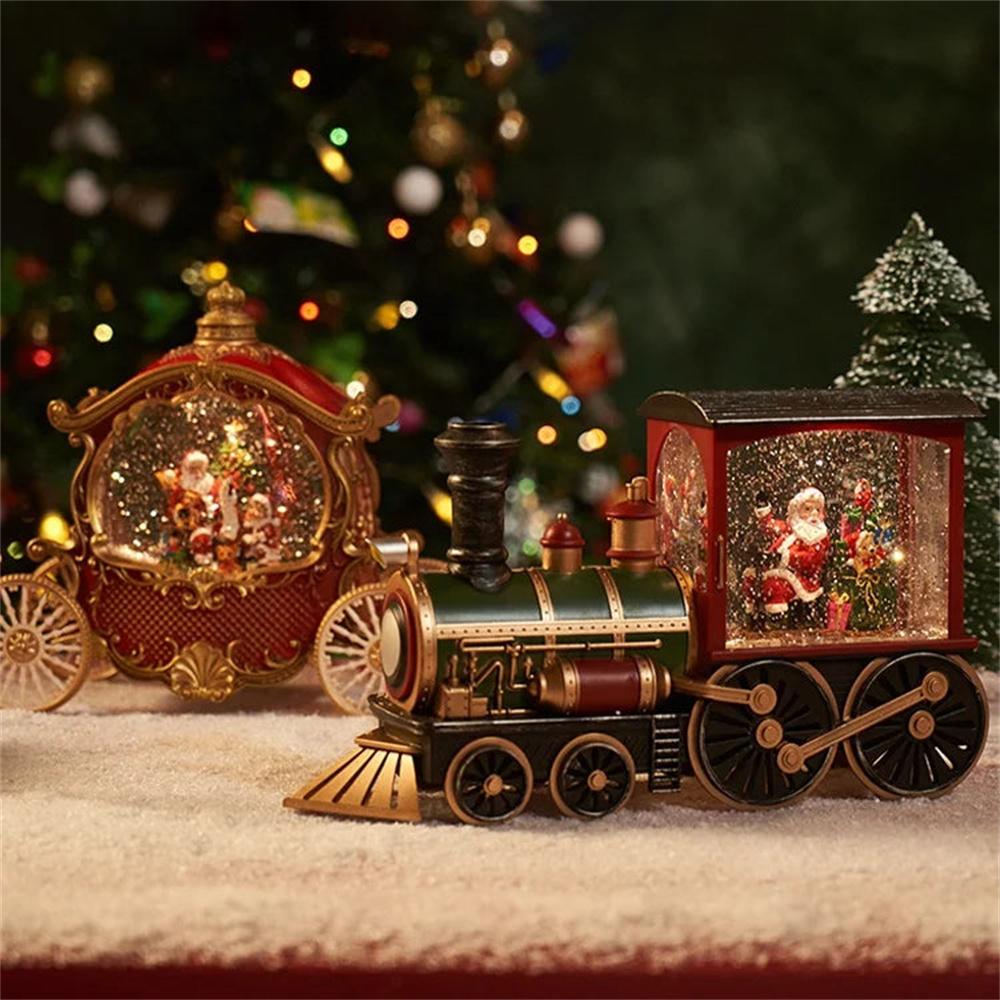 Christmas Gift Train Crystal Ball Ornament ,Christmas Gift Christmas Eve Music Box Train Music Box Crystal Ball Ornaments