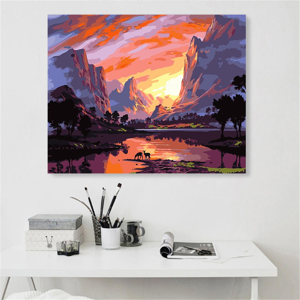 DIY Paint By Numbers Kit Digital Oil Painting Scenery Modern Art Home Wall Decor DIY Paint By Numbers Kit Digital Oil Painting Scenery Modern Art Home Wall Decor