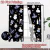 Set Of 2 Flat Printing Curtains Without Rod Halloween Magic Elements Easter Holiday Digital Versatile Made Polyester