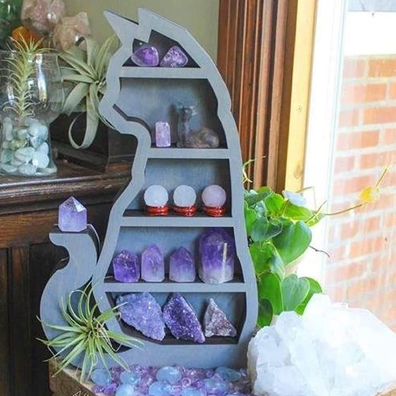 Creative Wooden Storage Shelf Essential Oil Rack For Home Bedroom Office Decoration Display Stand Wall Floating Shelves