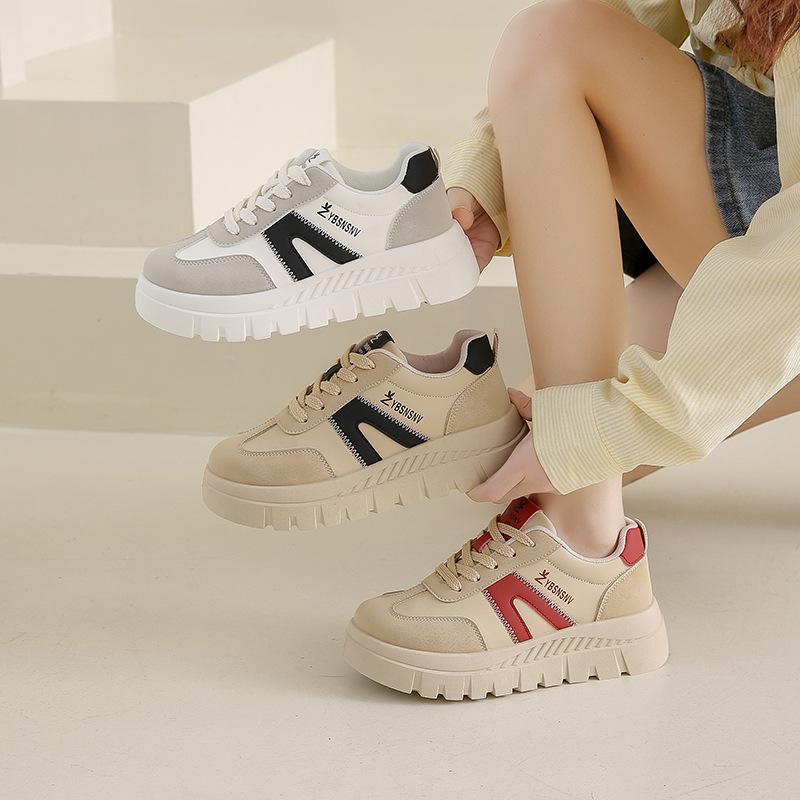2026 New style fashion White Shoes for Women Spring New Korean Edition Female Student Casual Thick Bottom Versatile Board Shoes