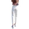 Women's Trendy High-Waisted White Slimming Carrot Cropped Pants