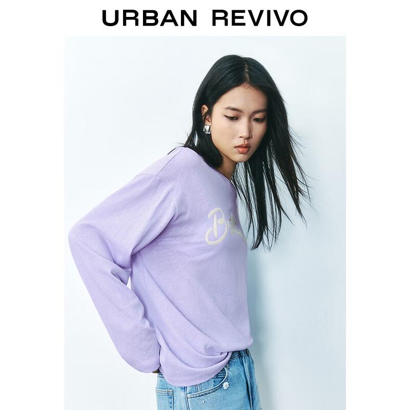 UR2025 Women's Casual Color-Block Print Long-Sleeve T-Shirt