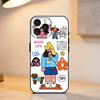 Ins Korean funny and happy girl    Phone Case For iPhone 17,16,15,14,13,12,11 Plus,Pro Max,XS,Soft Silicone Black Cover