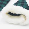 (2 Pieces/bag) 19cm Christmas Plaid Plush Knife Fork Decoration Christmas New Year Party Tableware Decoration Santa's Hat