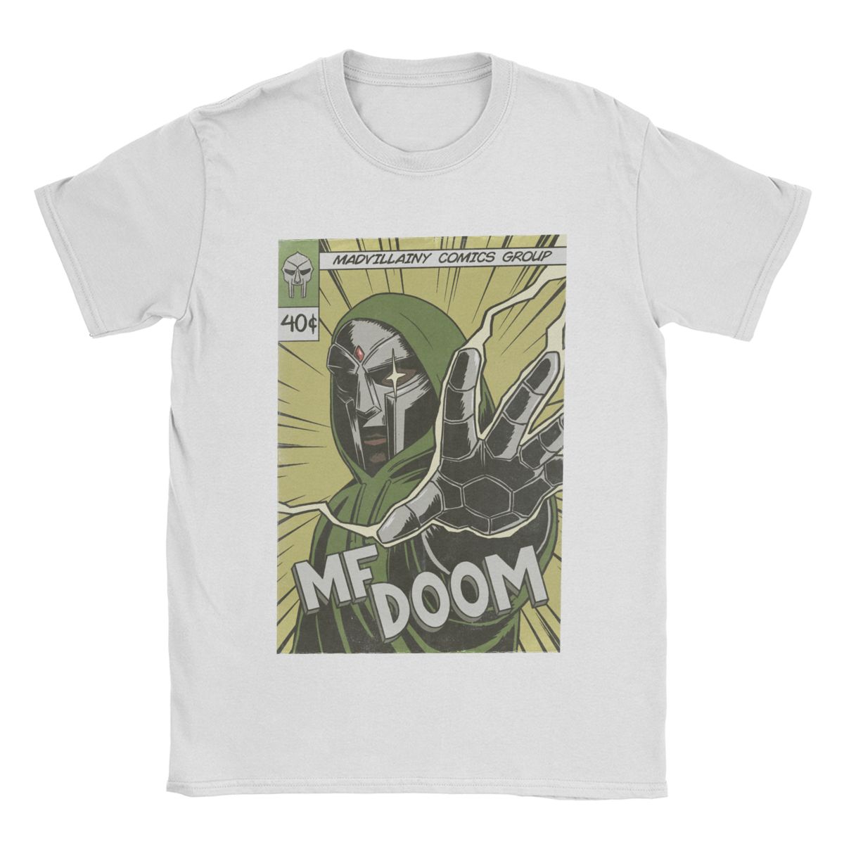 

Комікси Madvillain Співак Mf Dooms Madlib Футболки Чоловічі 100% Бавовна Футболка Круглий Комір Футболка З Коротким Рукавом Одяг Вечірка XL білий