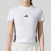 Adidas Comfortable Skin-Friendly Soft Versatile Short Sleeve T-Shirt Women Tops White JY8571