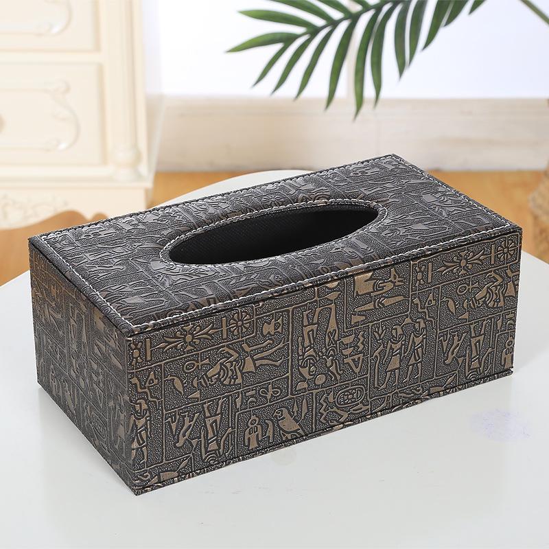 Simple PU Leather Tissue Box for Home, Hotel, or KTV with Custom Logo
