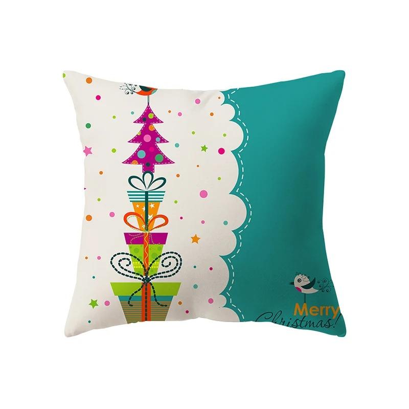 Christmas Themed Pillowcases Car Accessories Office Santa Claus Living Room Sofa Home Pillowcases