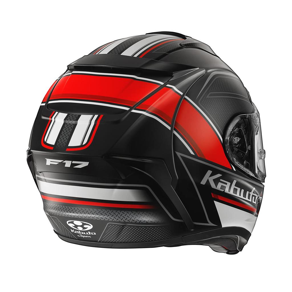 OGK KABUTO Motorcycle Helmet Full Face F17 FORTE Flat Black Red (Size L)