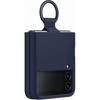 Samsung Galaxy Z Flip 4 Silicone Cover with Navy Blue - EF