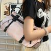 Korejský Harajuku Styl Y2K Velkokapacitní Kabelka Nylonová Voděodolná Taška přes Rameno Dojíždějící Úložná Taška pro Ženy