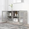 VidaXL Display Cabinet Concrete Grey 120x30.5x70 Cm Engineered Wood 802790