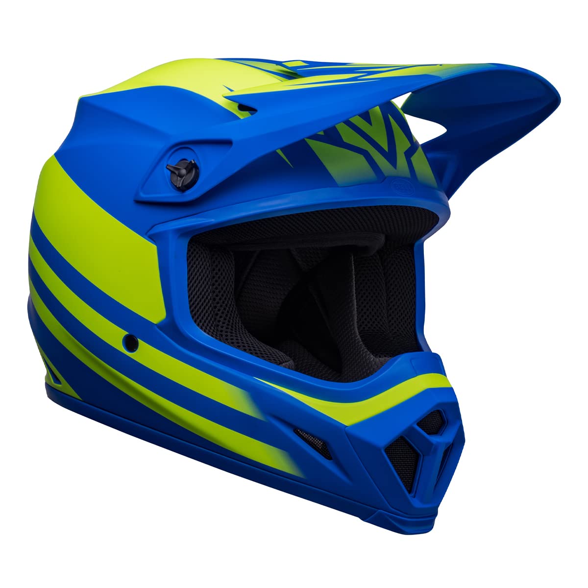 

BELL MIPS Disrupt Matte Classic L SG and MFJ Race 7136328 MX-9 Helmet, Blue/Hi-Vis Yellow, (59-60cm), Standard/Road Certified,