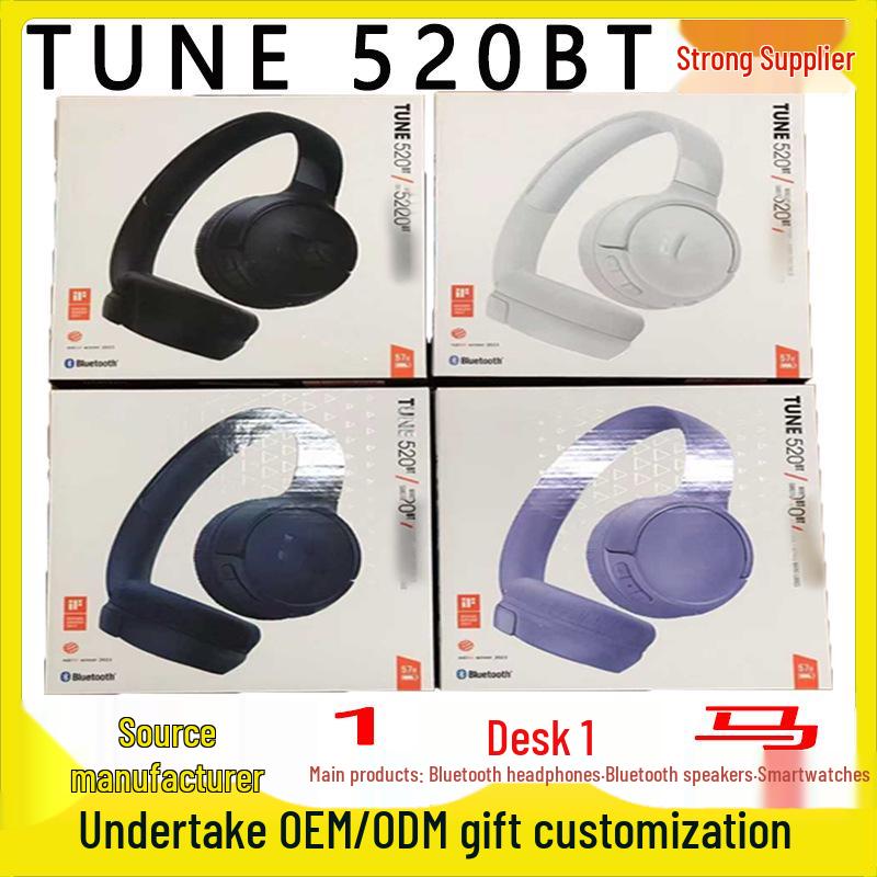 

Cross-Border TUNE520 Wireless Over-Ear Bluetooth Headset with Engraved Logo & Deep Bass фіолетовий
