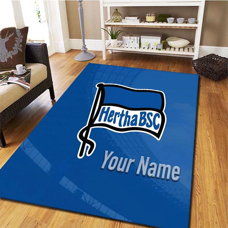 Hertha BSC Custom Name Carpet Rug for Living Room Bedroom Home Sofa Decoration,Kids Play Non-slip Floor Mat