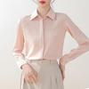 Damen Blusen Hemden 2025 Frühling Langarm Damen Bluse Hemd Büro Dame Umlegekragen Weiß Schwarz Bluse Hemd Damen Oberteile J913