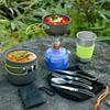 Camping Cookware Outdoor Portable Pot Aluminum Cookware Water Cup Folding Handle