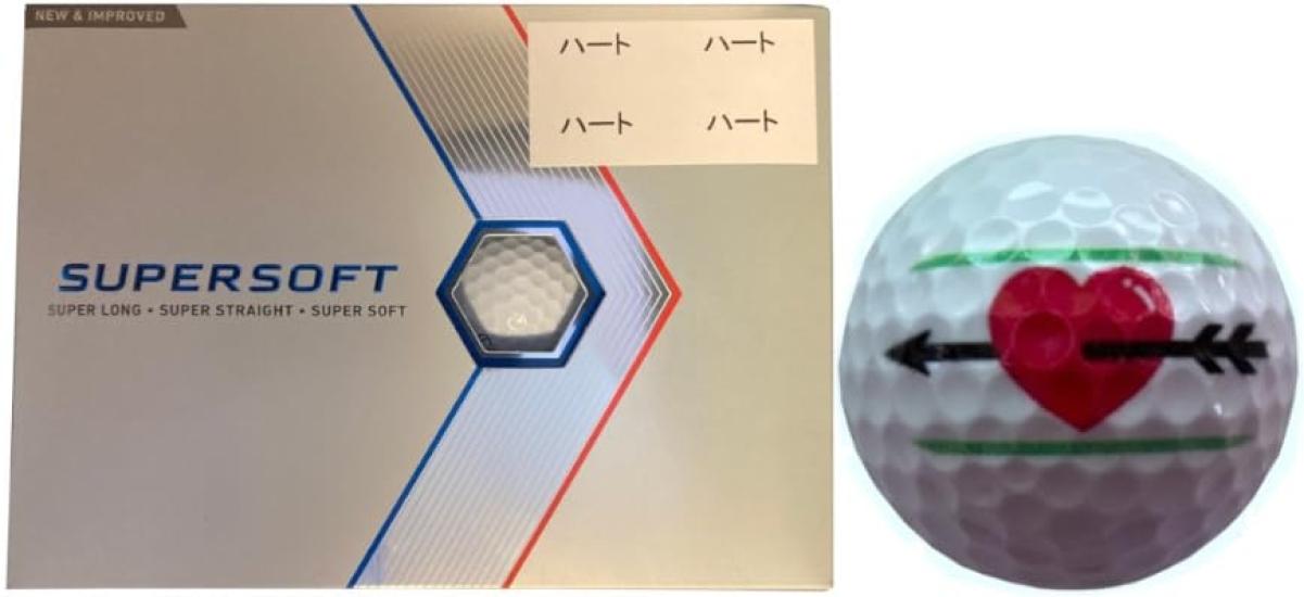 

[Лінія Hapiraki Golf] Callaway SUPERSOFT Суперм який Модель 2023 з лінією (Білий 1 Дюжина Серце)