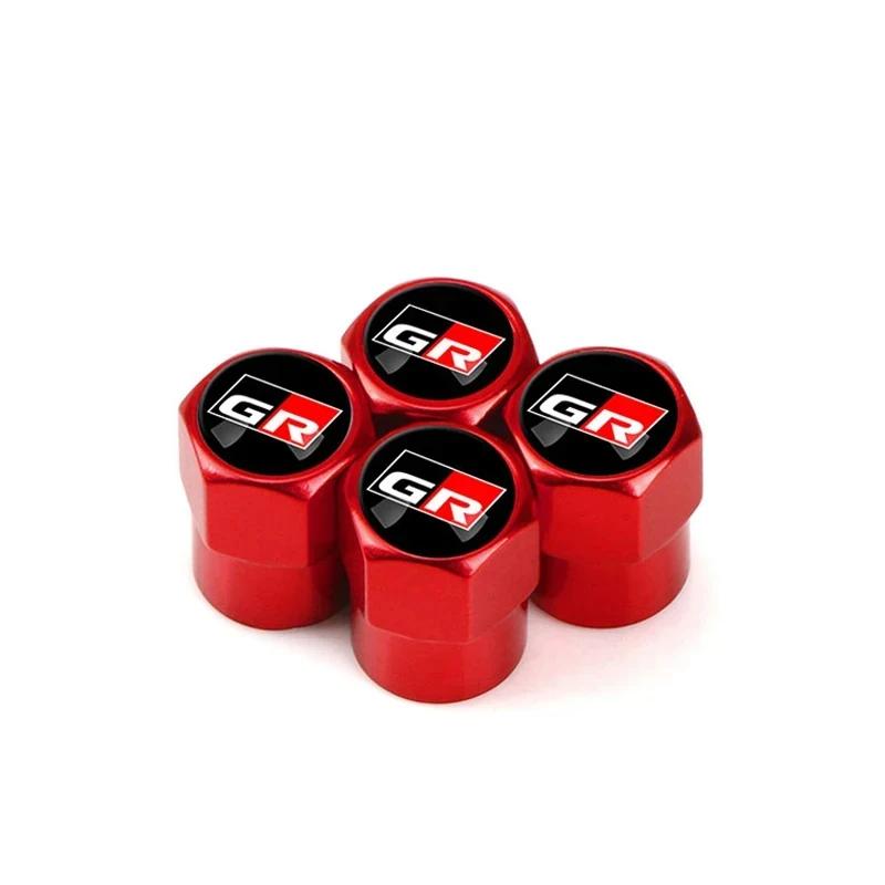 4Pcs Car Wheel Tire Valve Stem Caps Airtight Cover For Toyota GR Sport EWRFG6 Corolla C-HR RAV4 Avensis Yaris Accessories Auto Styling