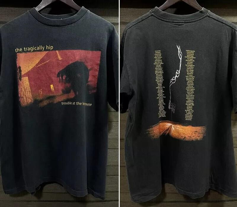 

1996 The Tragically Hip Trouble at the Henhouse 2 Side Black Tshirt S5XL Unisex T-Shirt XXXXL