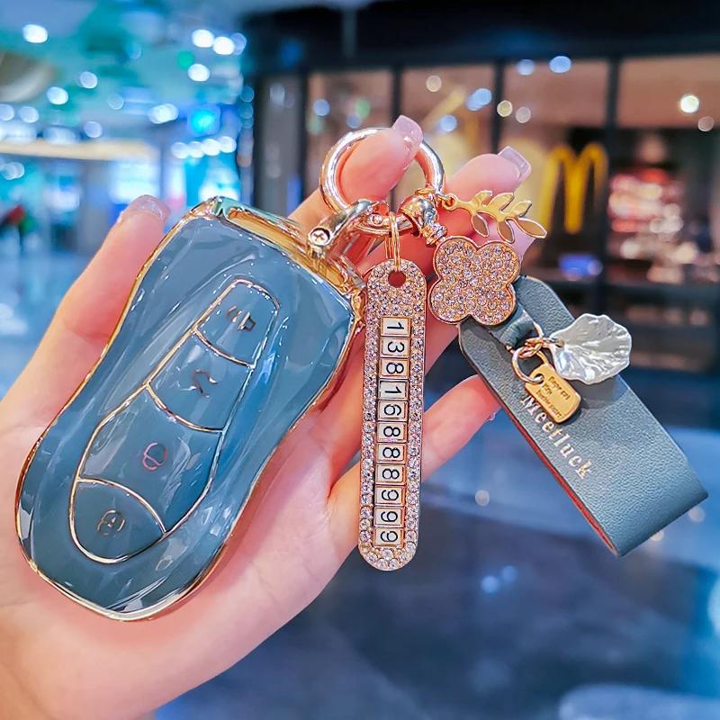 Styling Mouldings New TPU Car Remote Key Case Cover Protect Shell Bag For Geely Atlas Pro Tugella Boyue 2020 Azkarra FY11 Emgran