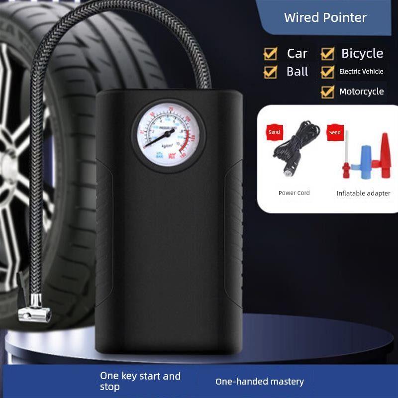 

Japan German Import Technology Electric Vehicle Air Pump Air Pump Portable Automobile Inflator Wireless Tire Car Wired [Mechanical Pointer] for Cars