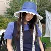 Sweet Lace Ribbon Hat French Style Women's Sun Hat Fashion Cowboy Fisherman Hat  Spring Summer