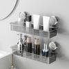 Yousheng Wall Mounted Suction Cup Storage Rack Strong Load-bearing Easy To Install Bathroom Caddy Soap Makeup Storage Shelf