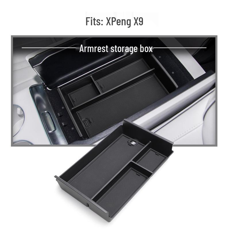 

Подлокотник XPeng X9: 24-25 Органайзер центральной консоли автомобиля и декор интерьера.