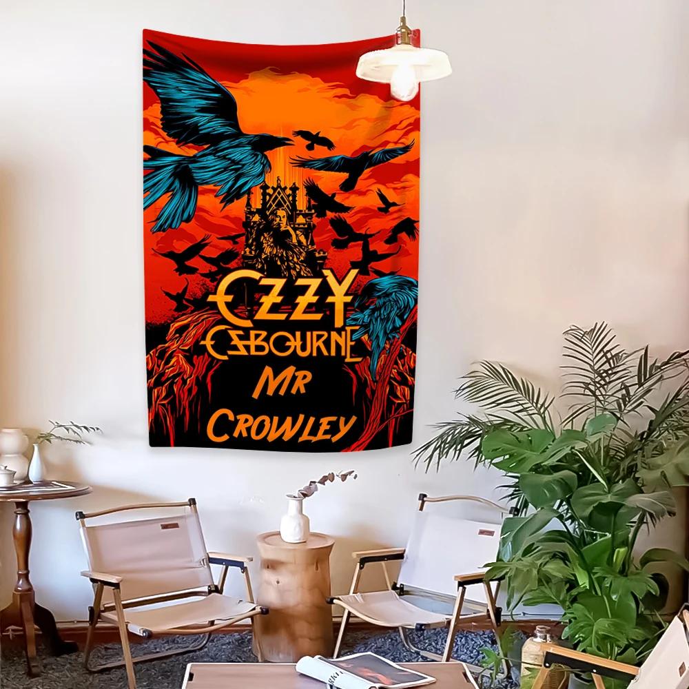 Tapestry Cantante Musica Rock And Roll Copertina Album Ozzy Osbourne Decorazione Casa Appeso a Parete Panno di Sfondo Decorazione Camera da Letto Dormitorio