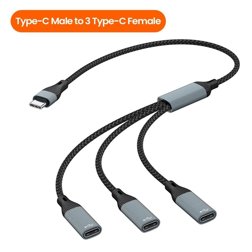 Aluminum Alloy Shell Multiple Splitter Adapter TPE Plastic USB Power Charging Hub  Power Charging