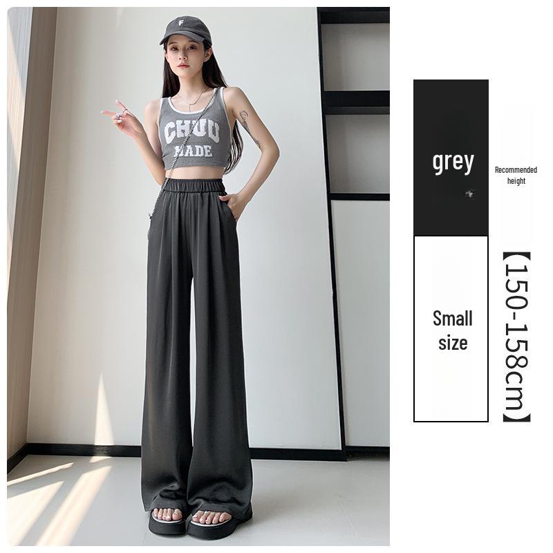 Dámské široké acetátové saténové kalhoty - High-end, ležérní, splývavý styl na léto