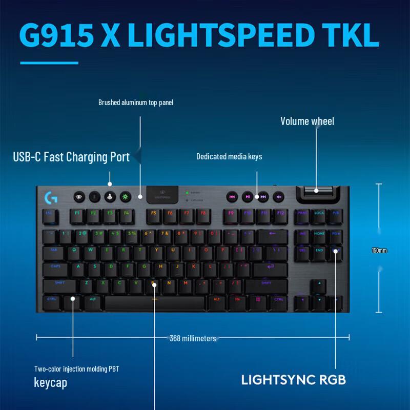 Logitech G915 X TKL Wireless RGB Mechanical Gaming Keyboard