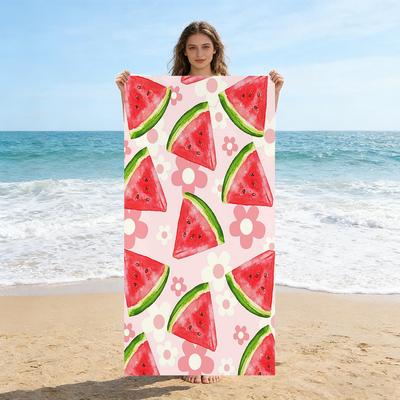 1pc Watermelon Beach Towel Swimming Quick-drying and Super Absorbent Suitable for Beach Vacation Pool Summer Gift for Friends
