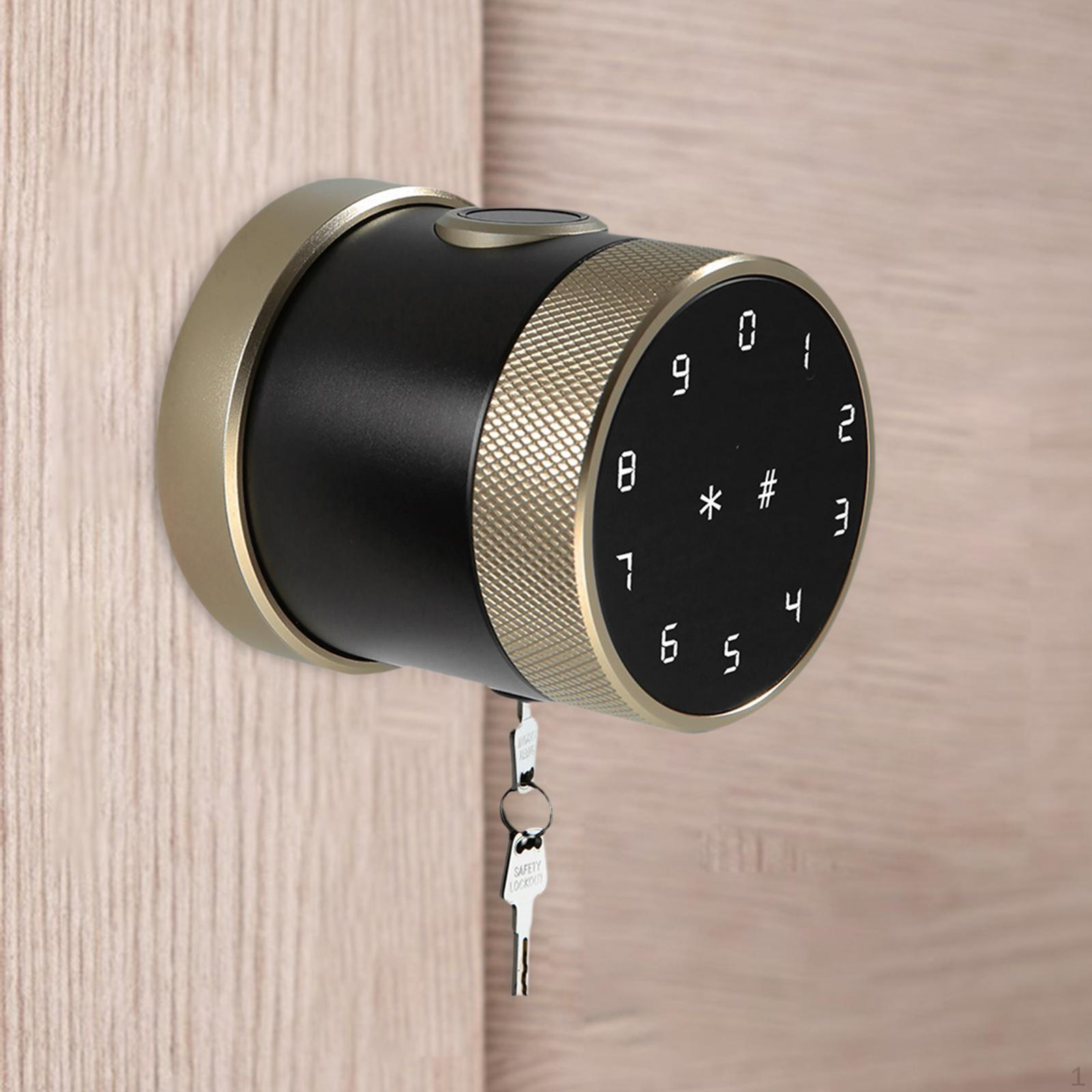 

Fingerprint Door Lock Knob 5 Unlocking Methods Smart Keyless Entry Champagne Gold TYF
