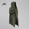 Long Coat Men Oversize Hooded Solid Color Jacket Cardigan Trench for Autumn