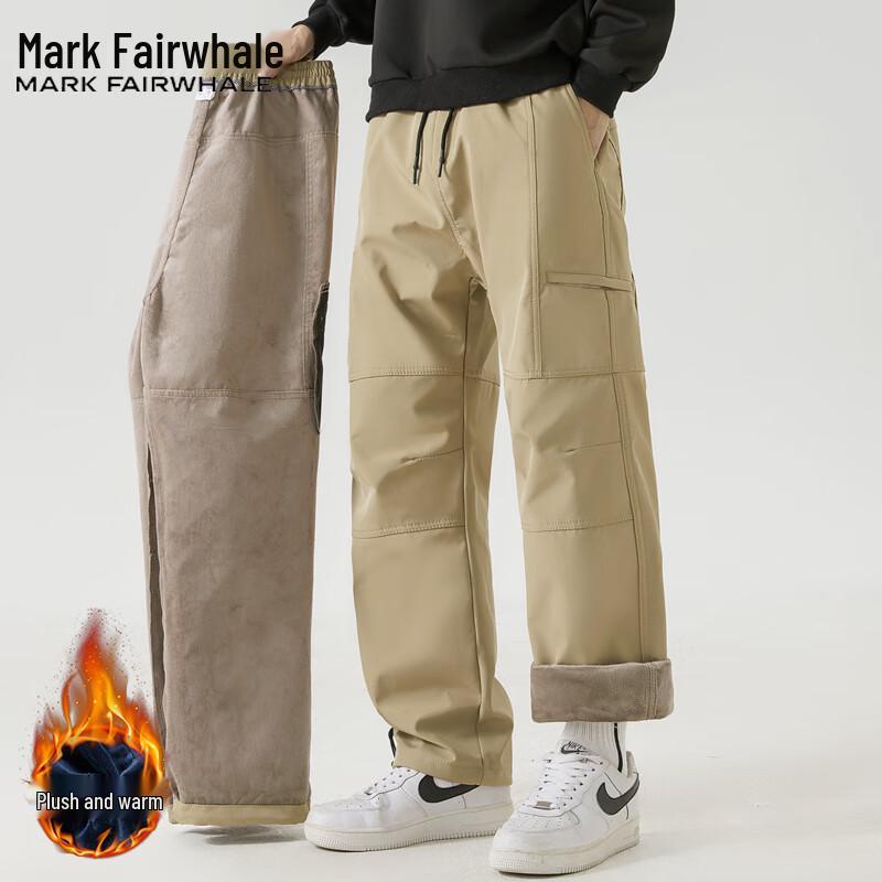 Mark Fairwhale Herren Herbst Winter Fleecegefüttert Gerade Beine Lässig Sport Hosen