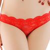 Sexy Crotchless Floral Lace See-through Panties Women Bowknot Briefs Underwear