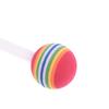2 Stück Trommelstöcke Runder Filzschlägel Trommelstöcke Eva Orff Handperkussion Schlag Regenbogenfarbe Musikinstrumentenzubehör