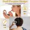 uxcell Travel Hair Brush Set Mini Massage Hair Portable Compact Mirror Folding Hair Comb Perfect for and Everyday Use Silver Color 4-Piece (with