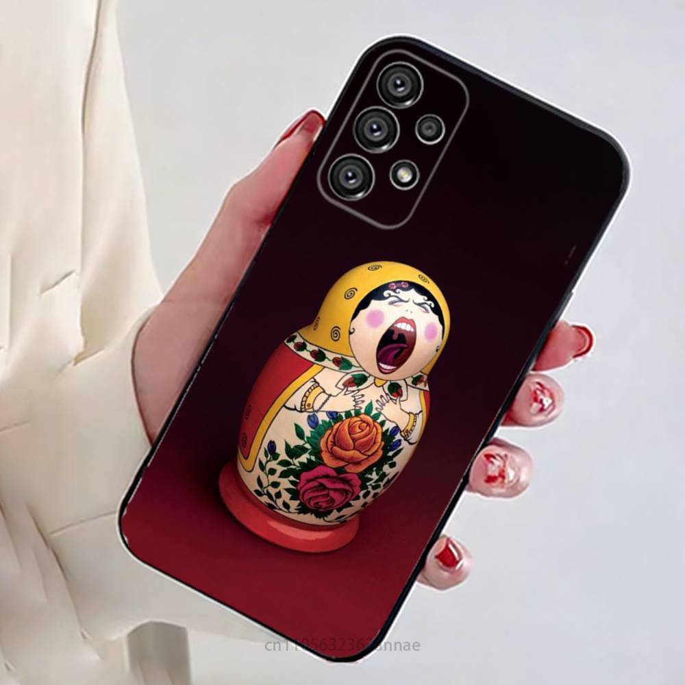 Cute Cool Russian Art Matryoshka Phone Case For Samsung Galaxy A54,34,24,73,53,52,52S,04S,04E,A72 Cover