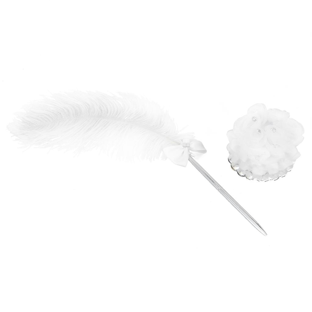 Hochzeit Feder Signierstift mit Halter für Hochzeit Meeting Büro Geschenk Veranstaltungen Zuhause