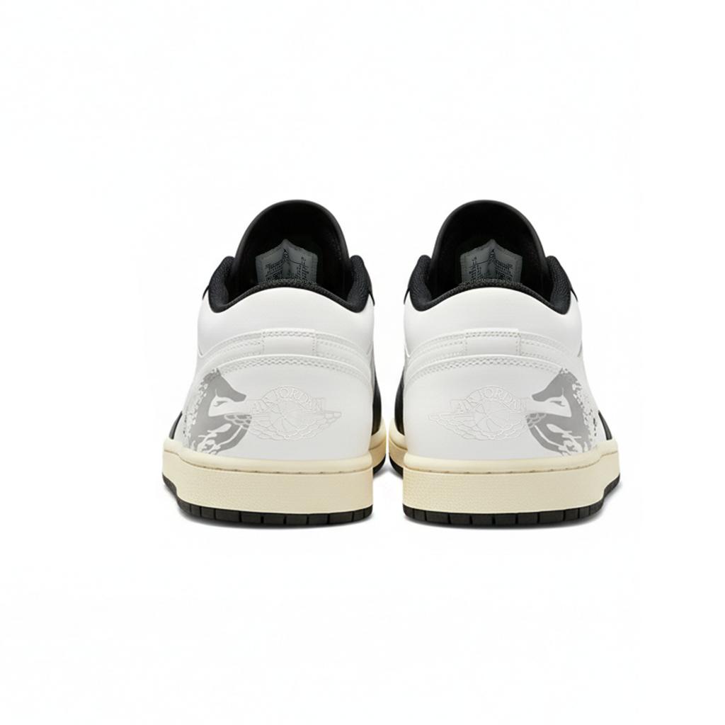 Jordan Air Jordan 1 Lemon Joy Low top Vintage Basketball Shoes Unisex Black White 553558-040(Team399-)