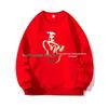 2026 Year of the Horse Red Sweatshirt - Round Neck, Perfect for New Year and Annual Meetings