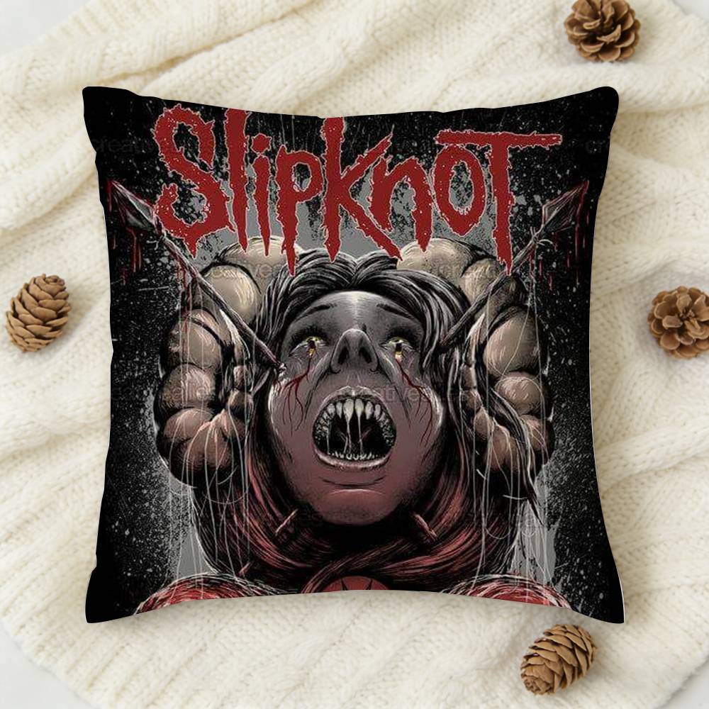 

SSlipknotes The End So Doublesided Printed Square Decorative Cushion Cover for Sofa Living Room Home Decor 30x30 cm