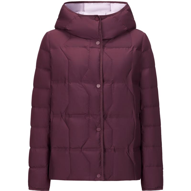Jiu Zi Anna Coco Women's Short Hooded Goose Down Puffer Jacket