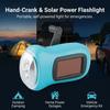 Hand Crank Solar Emergency Flashlight LED Rechargeable Power Bank Portable Outdoor Camping Gear for Home Use