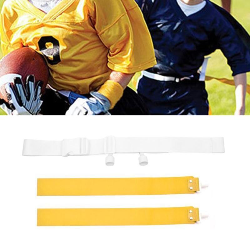 Football Belts and Flags Set Adjustable Football Belt with Flags Touchdown Training Flags Belts for Outdoor Training